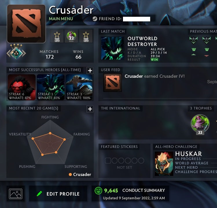 Crusader IV | MMR: 2050 - Behavior: 9645