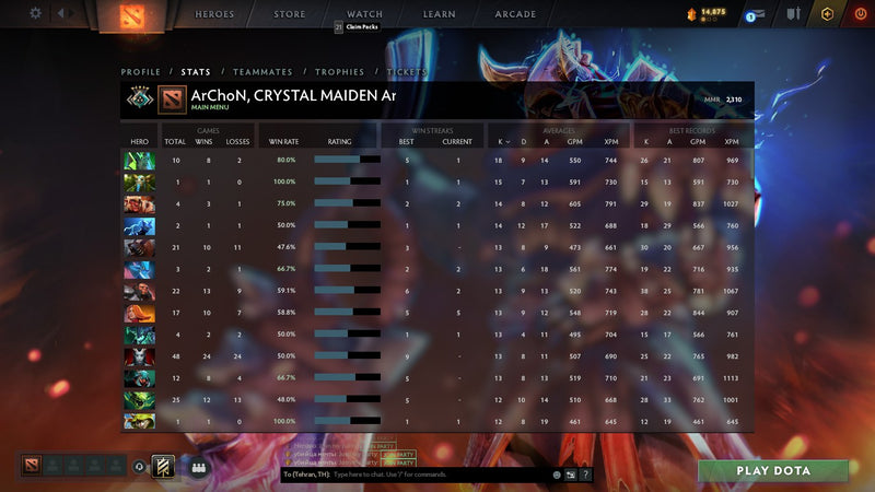 Crusader V | MMR: 2310 - Behavior: 9520