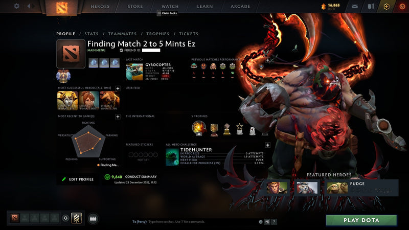 Immortal | MMR: 5640 - Behavior: 9840