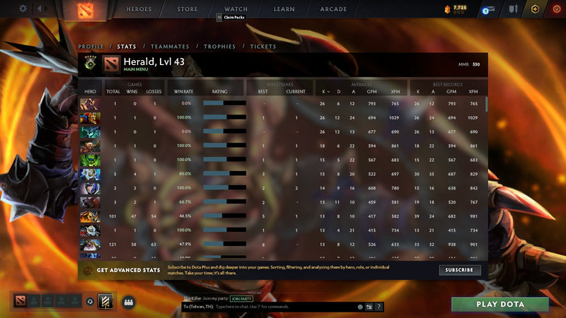 Herald V | MMR: 530 - Behavior: 10000