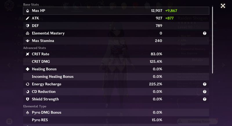 [America] AR57 - Raiden Shogun, Jean, Venti, Shenhe, Zhongli, Klee, Ganyu, Tartaglia, Tighnari, Eula, Mona(C1), Diluc(C1)