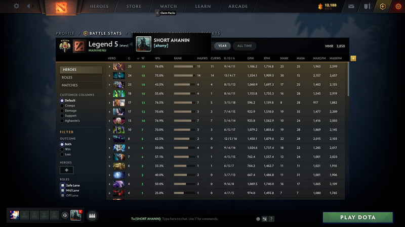 Legend V | MMR: 3850 - Behavior: 9855