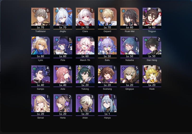 [Eu] TL56 - Jing Liu, Gepard, Ruan Mei, Bailu, Clara(E1)