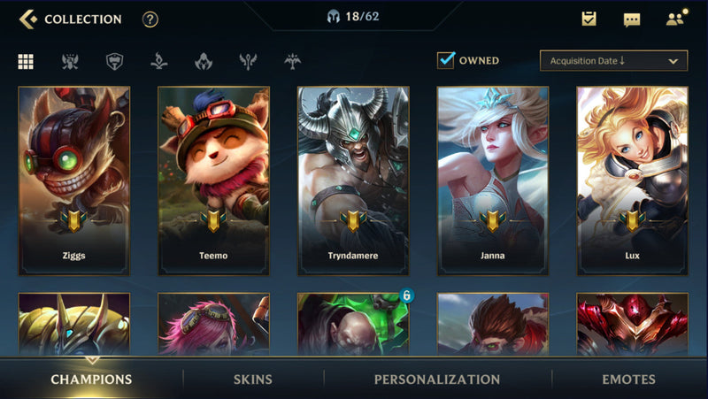 [SEA] Bronze 3 | LVL: 15  - Champions: 18 - Skins: 2