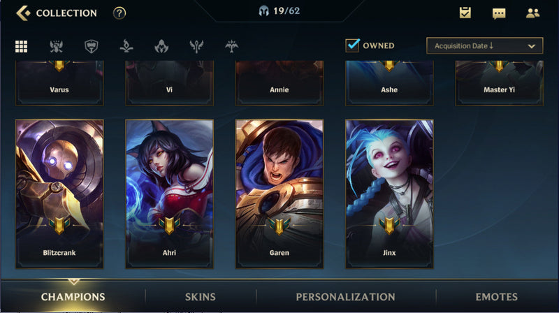 [SEA] Silver 2 | LVL: 20  - Champions: 19 - Skins: 2