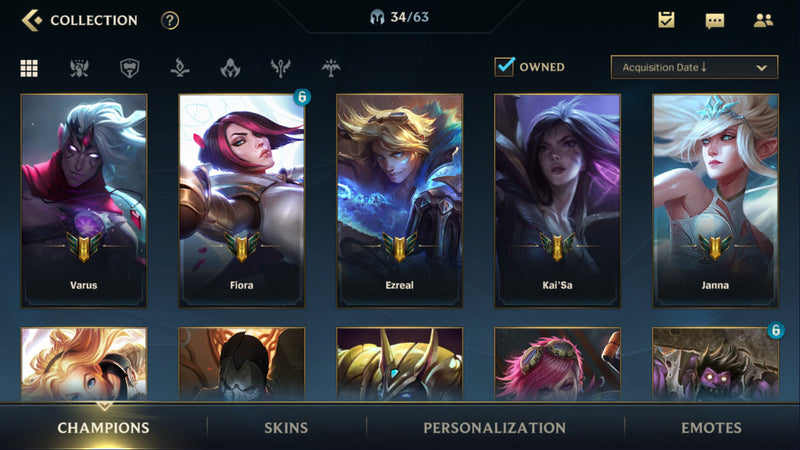 [SEA] Emerald 2 | LVL: 40  - Champions: 34 - Skins: 5