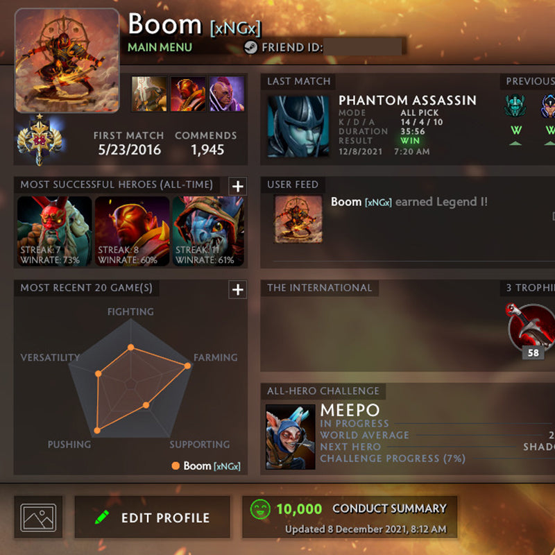 Legend I | MMR: 3120 - Behavior: 10000