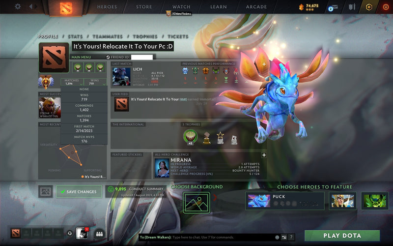 Immortal | MMR: 5555 - Behavior: 9895